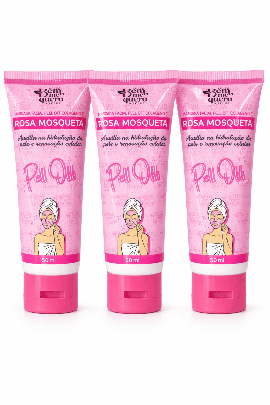 Comprar Máscara Facial Peel Off Rosa Mosqueta Bella Bem Me Quero - 50ml na Glow Makeup