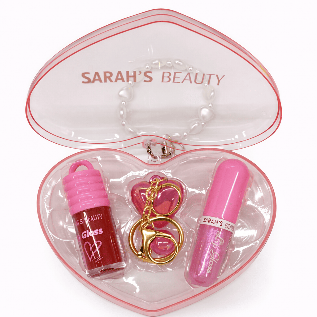 Comprar Kit Gloss Infantil Sarah’s Beauty com Chaveiro de Coração na Glow Makeup