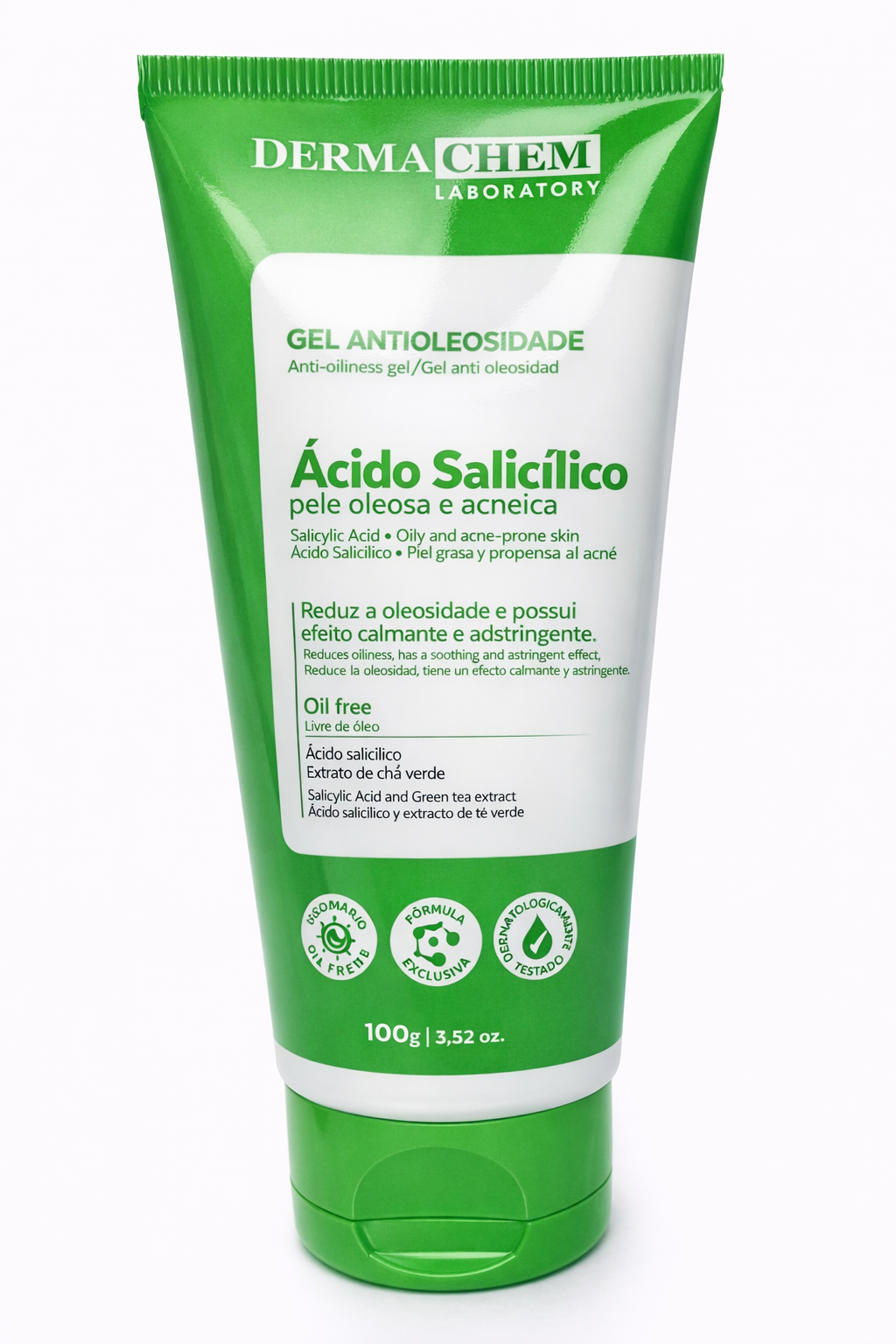 Comprar Gel Facial Antioleosidade Ácido Salicílico Derma Chem 100g na Glow Makeup