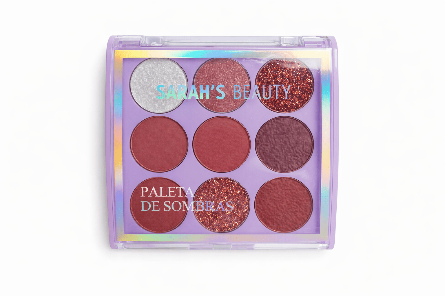 Paleta de Sombras 9 Cores Rose Glow Sarah’s Beauty