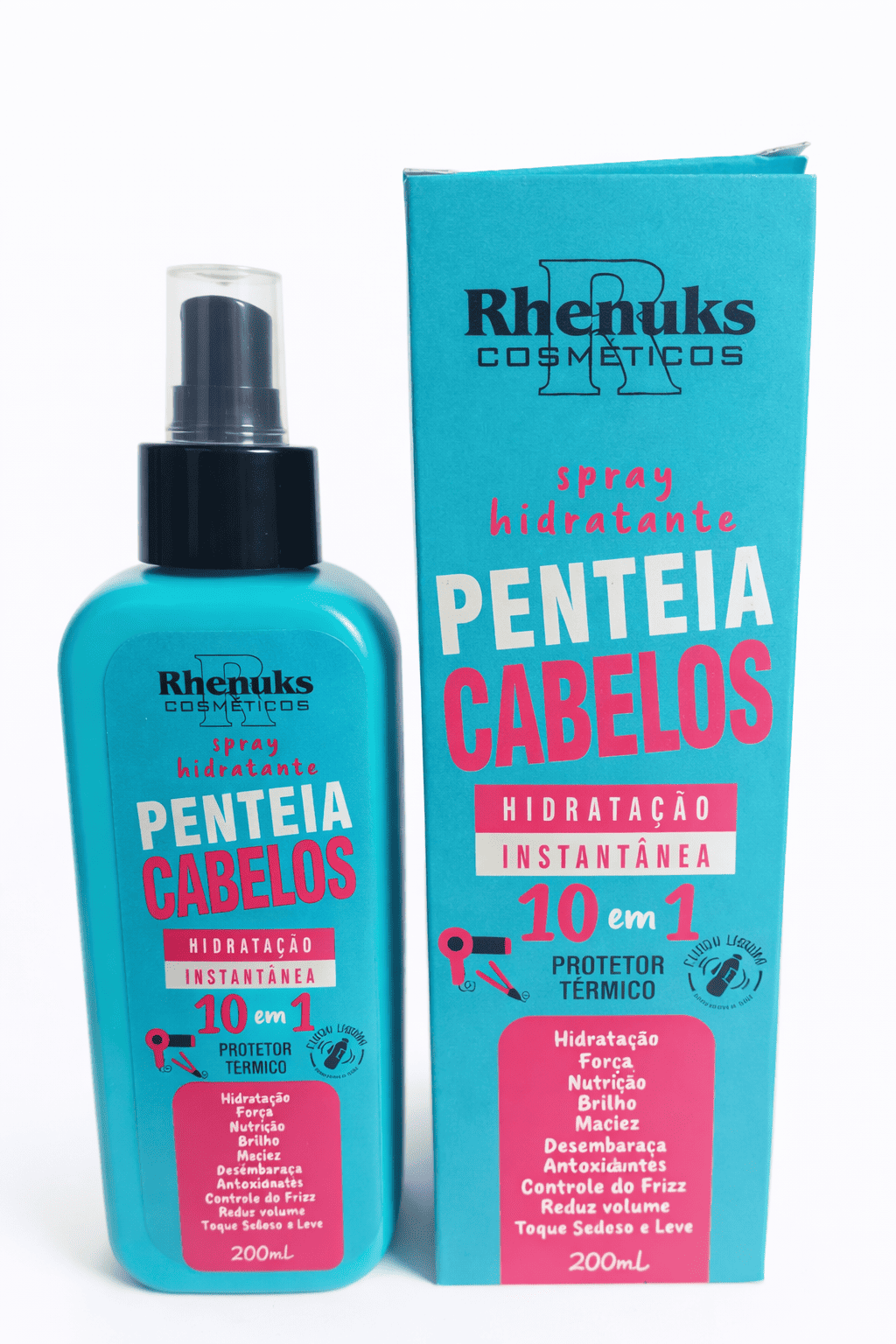 Comprar Spray Hidratante Penteia Cabelos Rhenuks 200ml 10 em 1 Protetor Térmico Anti Frizz Brilho na Glow Makeup