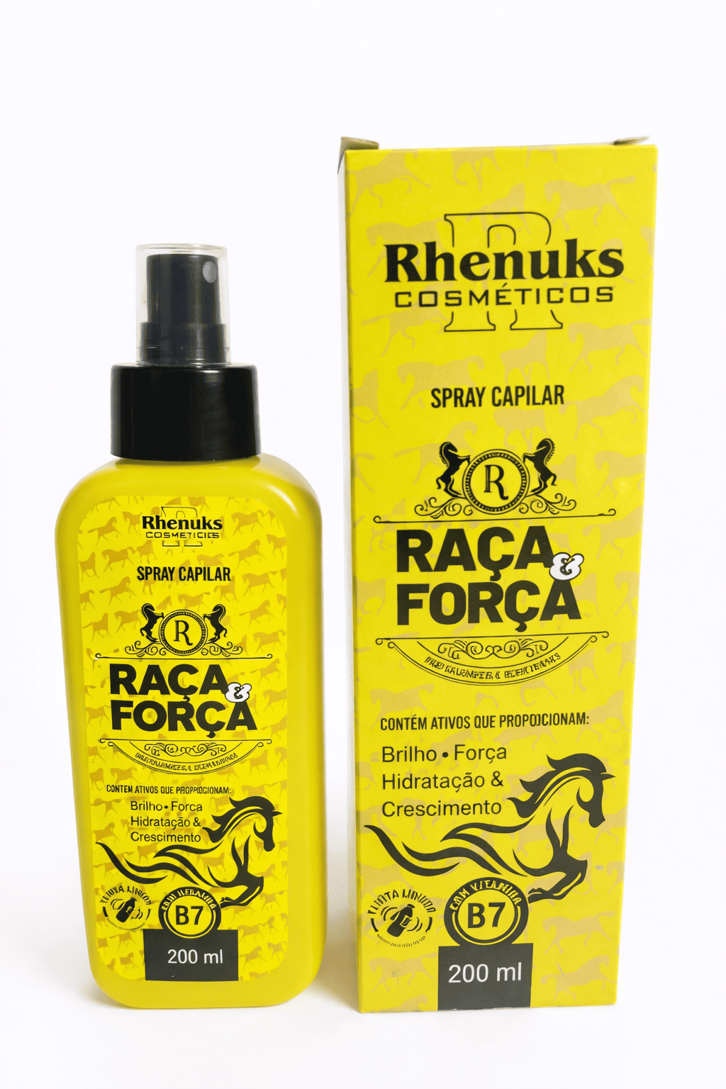 Comprar Spray Capilar Raça e Forca Rhenuks 200ml Fortalecedor com Biotina B7 Crescimento e Brilho na Glow Makeup