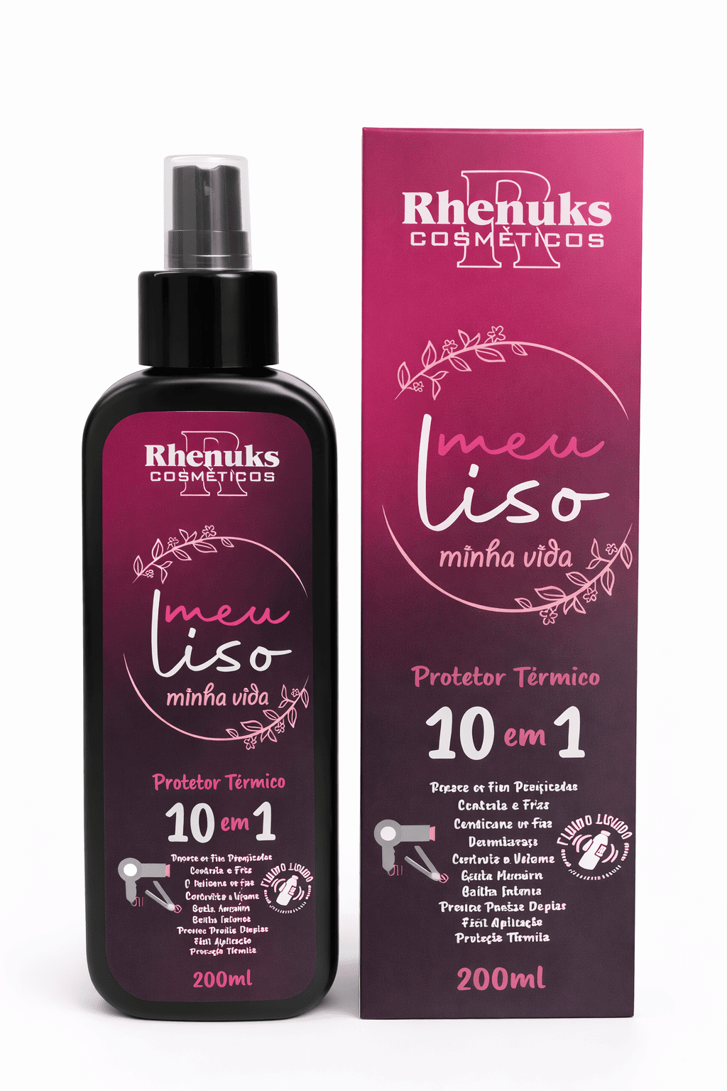 Comprar Protetor Térmico Meu Liso Minha Vida Rhenuks 200ml na Glow Makeup