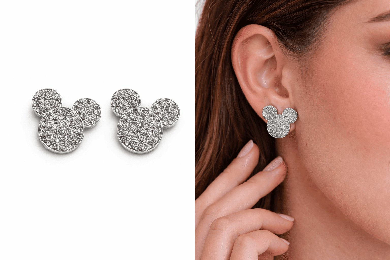 Brinco Feminino Luxo Strass Estilo Fashion